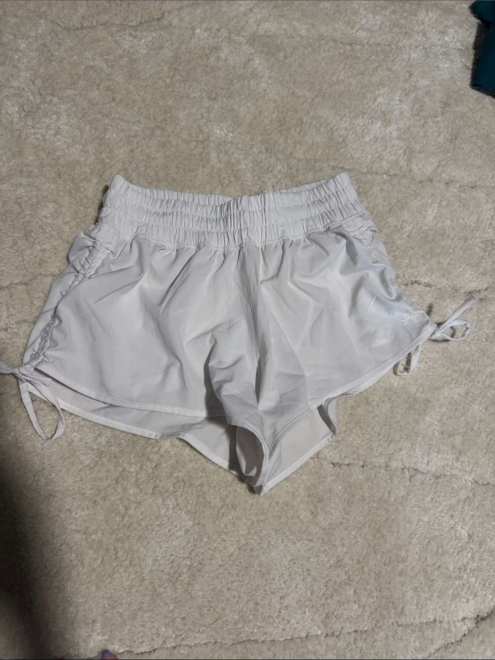 White Women's Athletic Pull-On Shorts